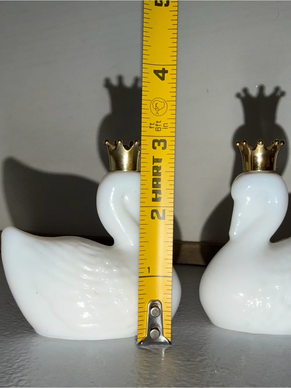 AVON White Swan Figurine with Gold Crown - Elegant Home Accent